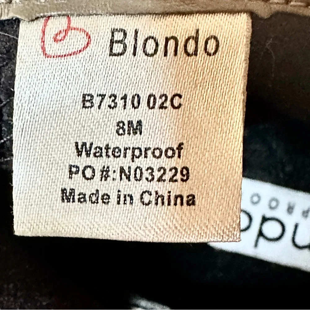 Blondo Tamara Waterproof Suede Leather Zip Bootie 8 Taupe